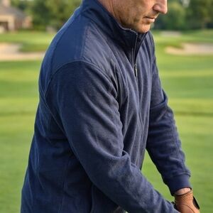 PGA Tour Men's Deep Blue Fleece Jacket